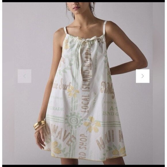 Urban Outfitters Dresses & Skirts - Urban Outfitter BDG Eva Tie-Front Ruched Strap Trapeze Dress Oversized sz M